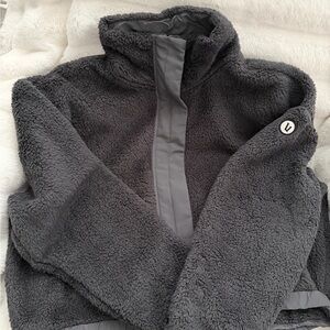 Women's Vuori Cozy Sherpa Jacket (XL) | Charcoal | Full Zip | Like New